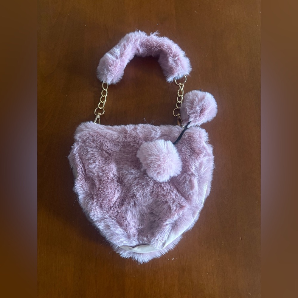 Pink Faux Fur Mini Bag
